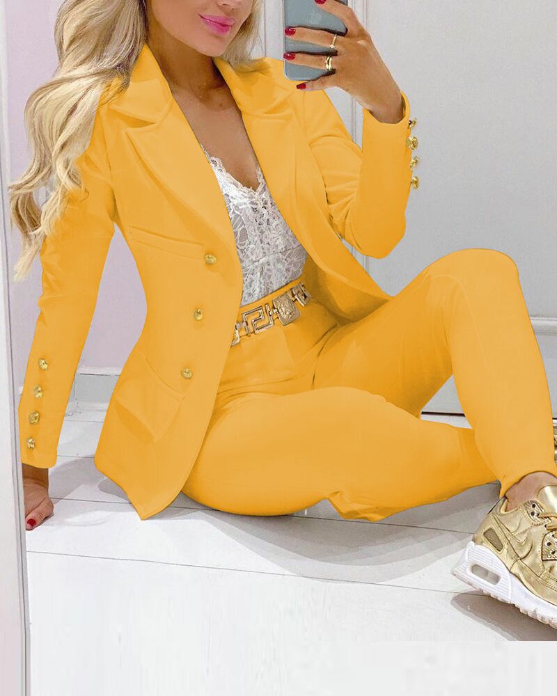 GR | Single-breasted suit trousers set 