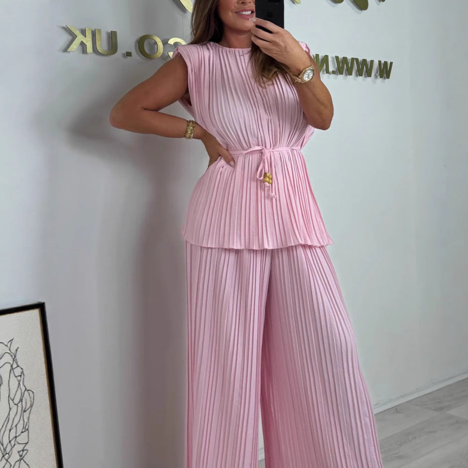 GR | Elegant Pleated One-Piece Jumpsuit