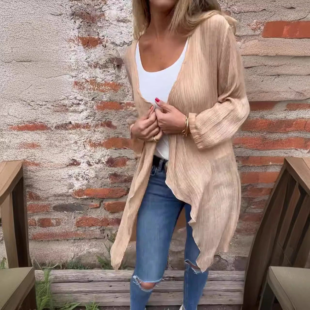 Women's airy open-front kimono size