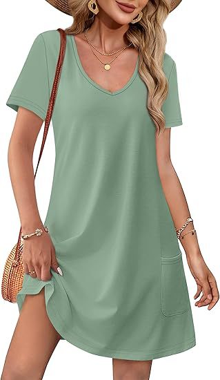 Women's Short Sleeve Casual Dress Size