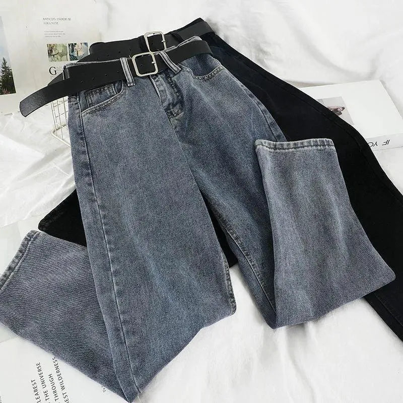 GR | Women high-waisted jeans straight