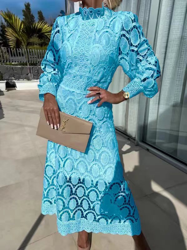 GR | Lace Puff Sleeve Fitted Dress 