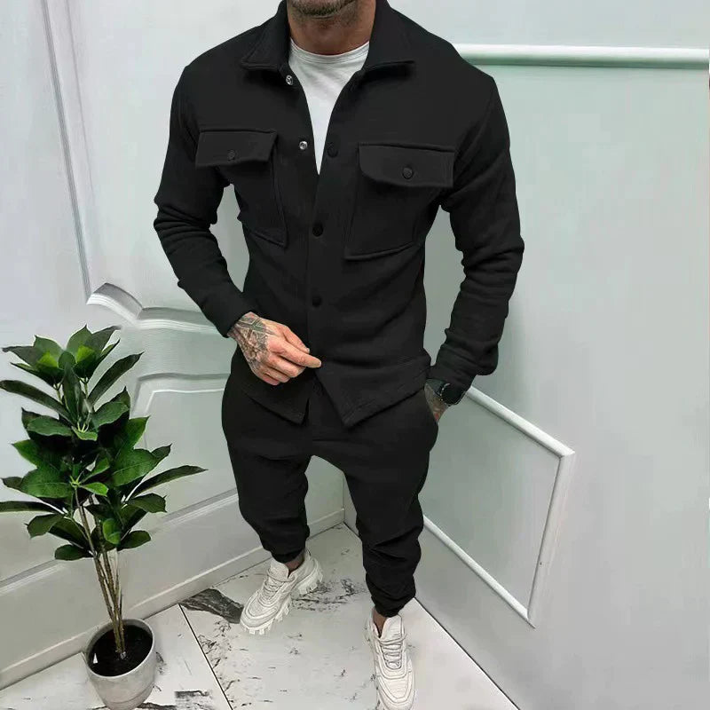 GR | 2-Piece Suede Set Shirt and Trousers
