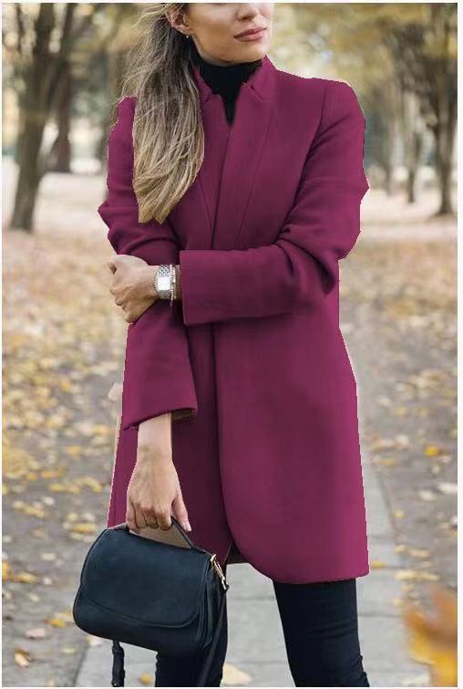 GR - Elegant coat with stand-up collar