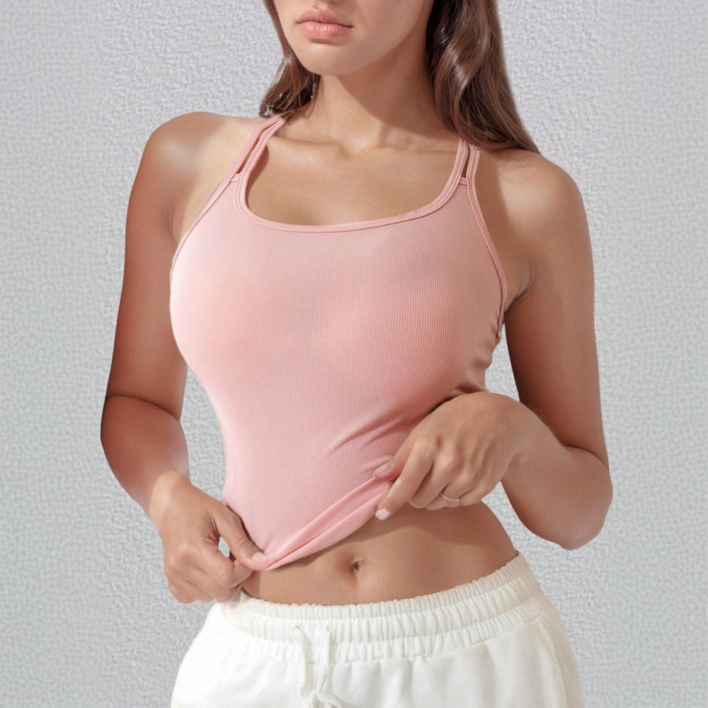 Damen Sportliches Crop-Top mit schmalen Spaghetti-Trägern GR