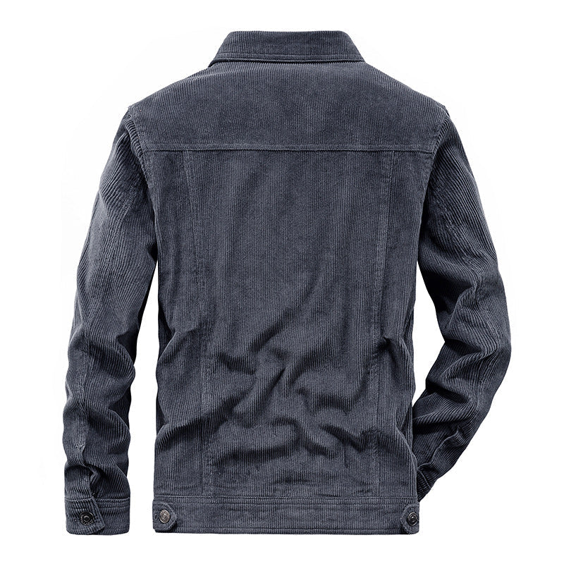 GR | Casual long-sleeved corduroy jacket with buttons