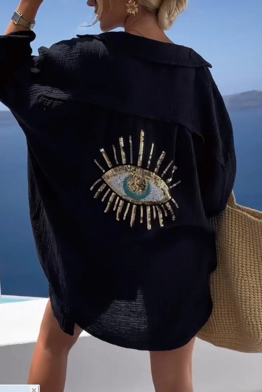 GR | Reverskragen Baumwoll-Leinen-Shirt für Frühling/Sommer