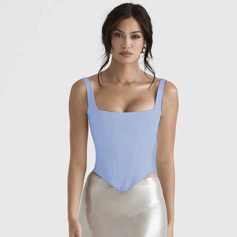 GR | Fairy Pink Satin Longline Corset