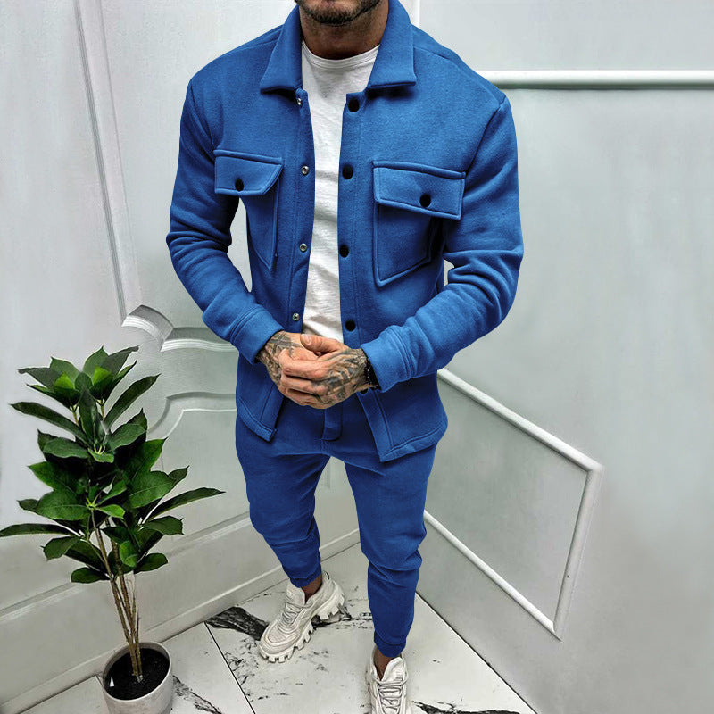 GR | 2-Piece Suede Set Shirt and Trousers