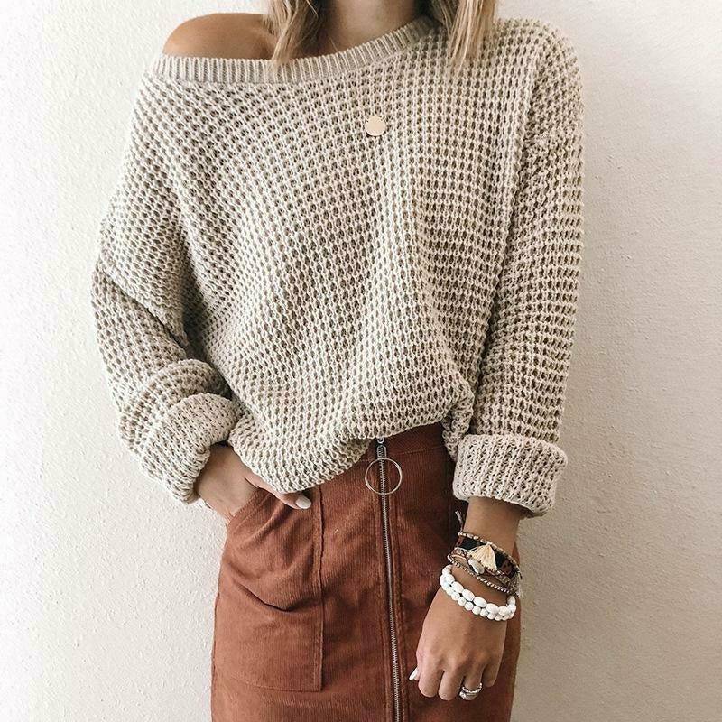 GR | Lässiger Fester Pullover