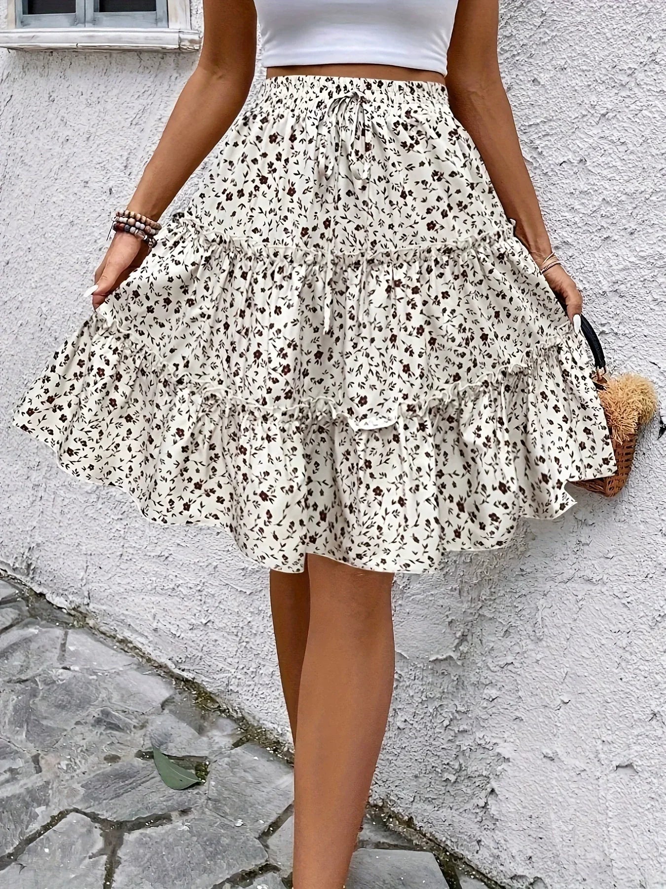 GR | Elegante Elastische Blumen Kleid