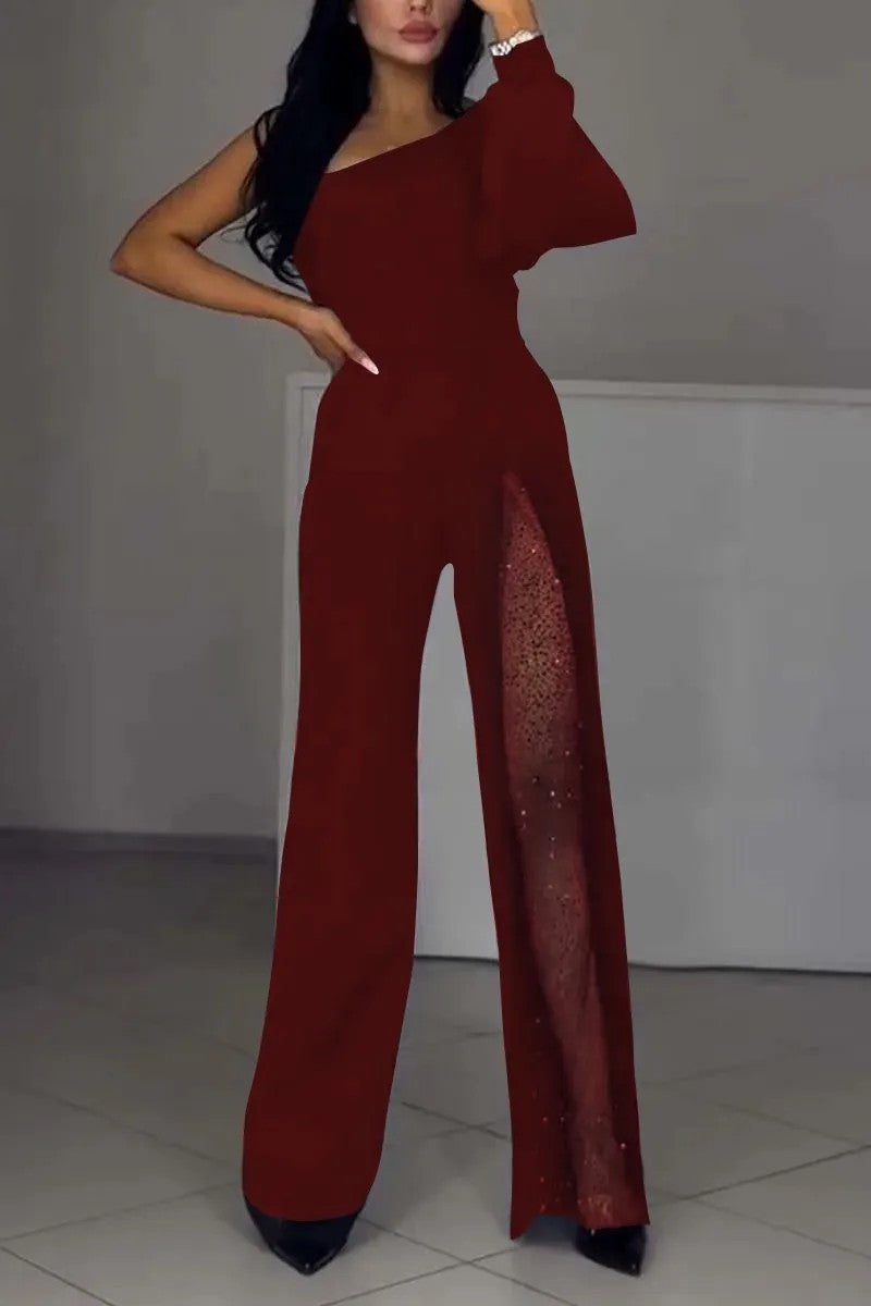 GR | Sexy one-sided high-slit jumpsuit