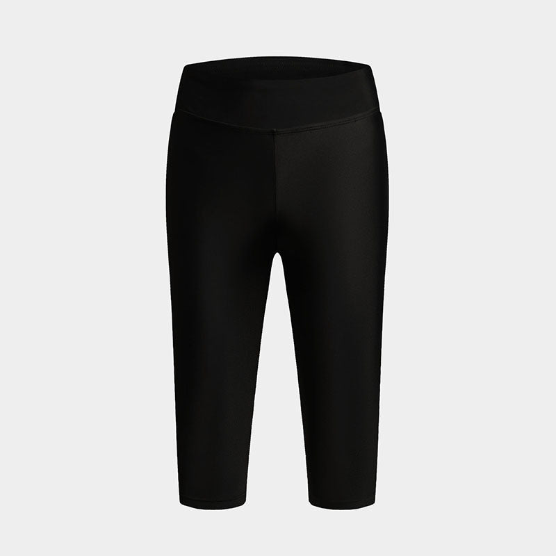 Women's sporty 3/4 leggings with high waist and breathable material, size S