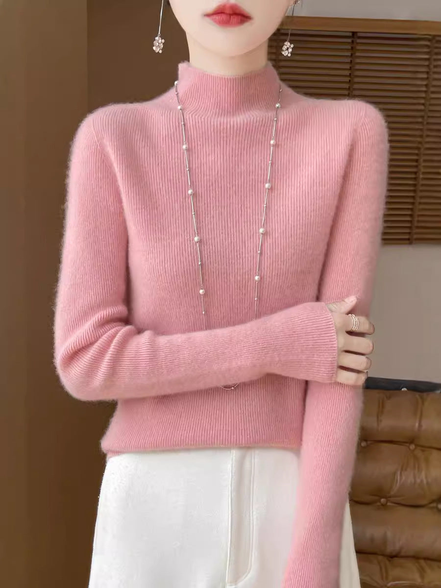 GR | Eleganter Pullover Aus Besticktem Blumenstrick Für Frauen