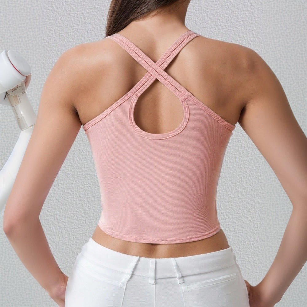 Damen Sportliches Crop-Top mit schmalen Spaghetti-Trägern GR