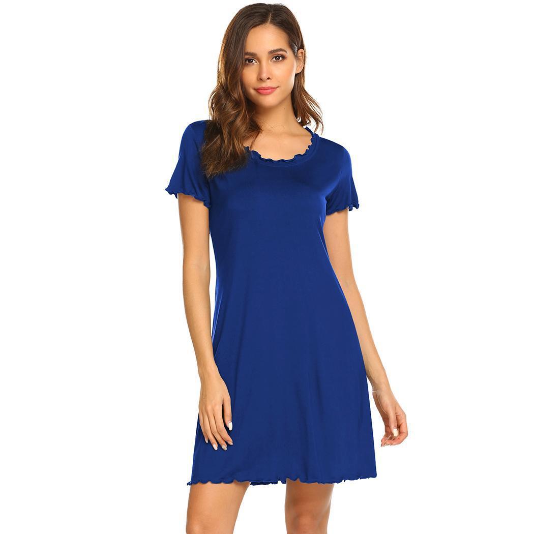 Women's nightgown with subtle scalloped edges by GR
