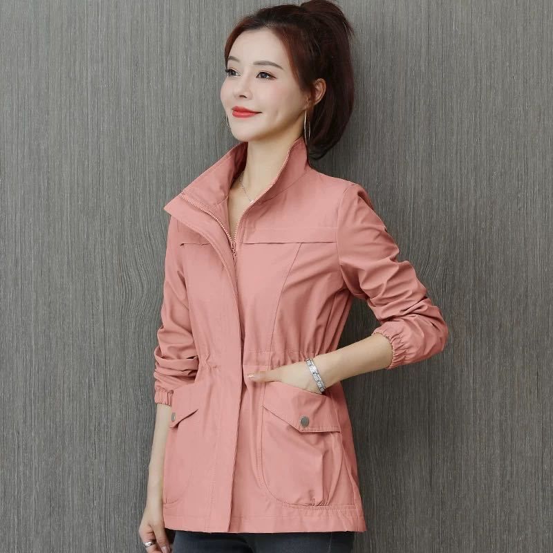 GR | Trench Coat with Zipper for Women
