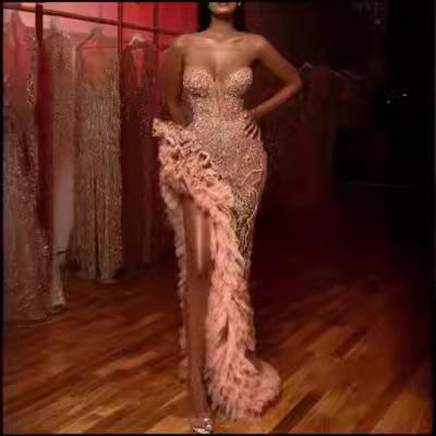 GR | Gold Silhouette Temperament Pendel Paillettenkleid