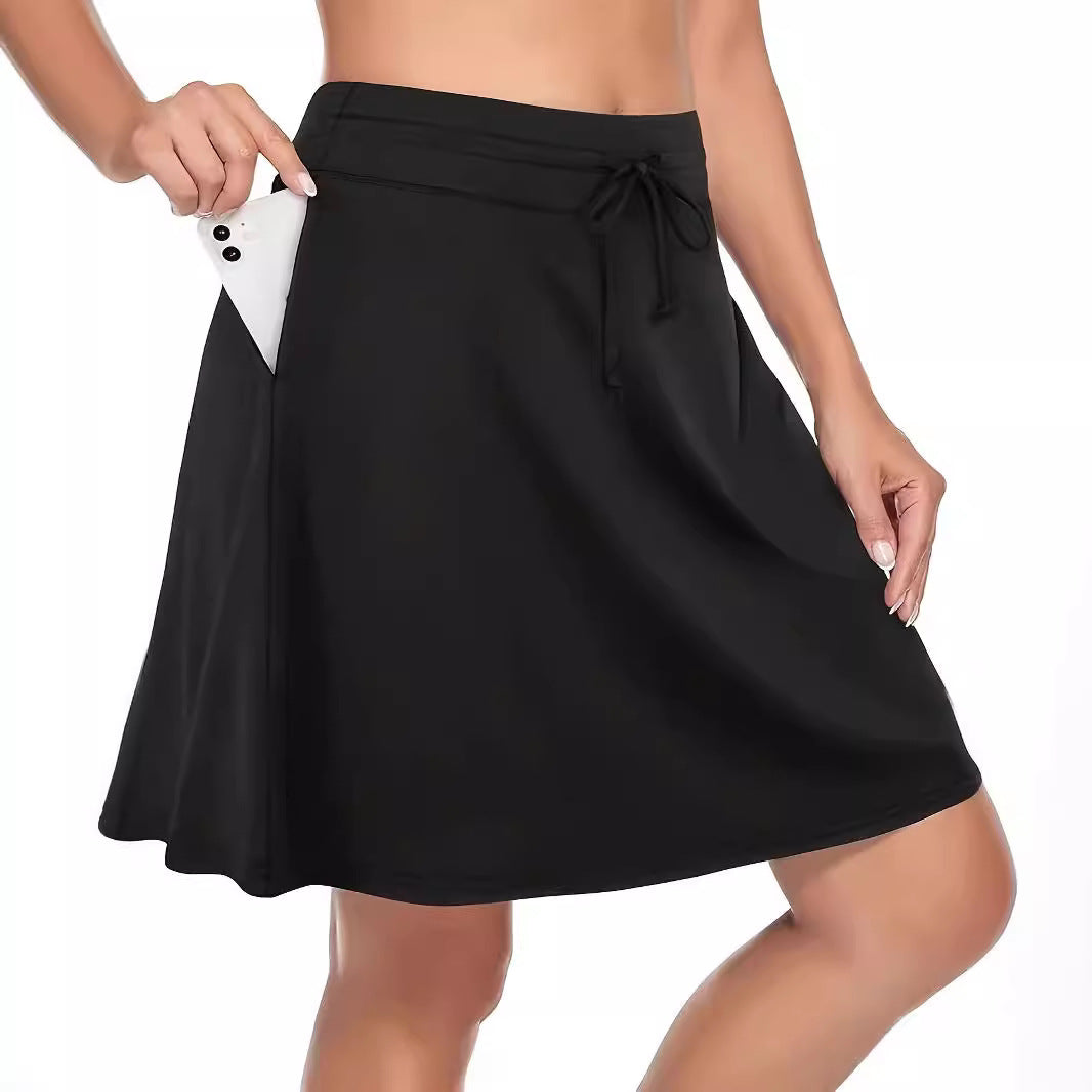 Damen Sportlicher Rock mit integrierten Shorts und praktischer Smartphone-Tasche GR