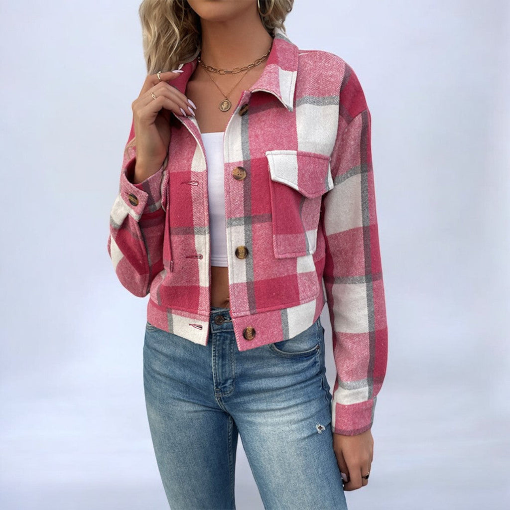 GR | Fashionable plaid jacket