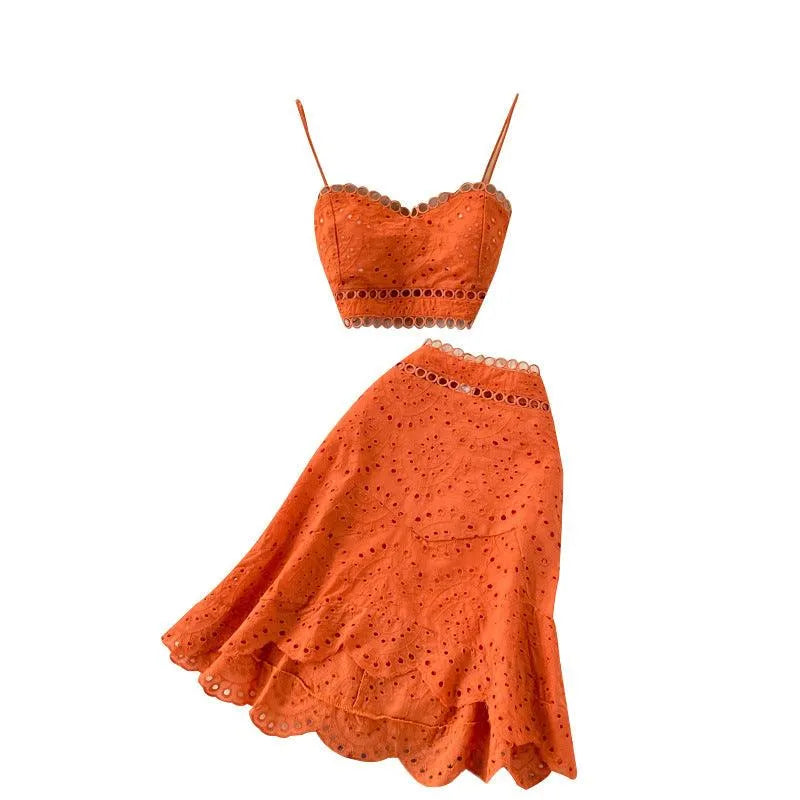 GR | Top and skirt with ruffles