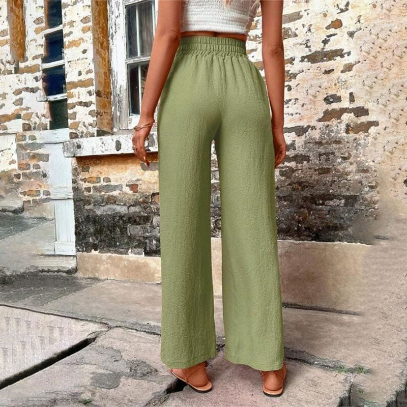 GR | Colorful, airy summer trousers for women with wide legs