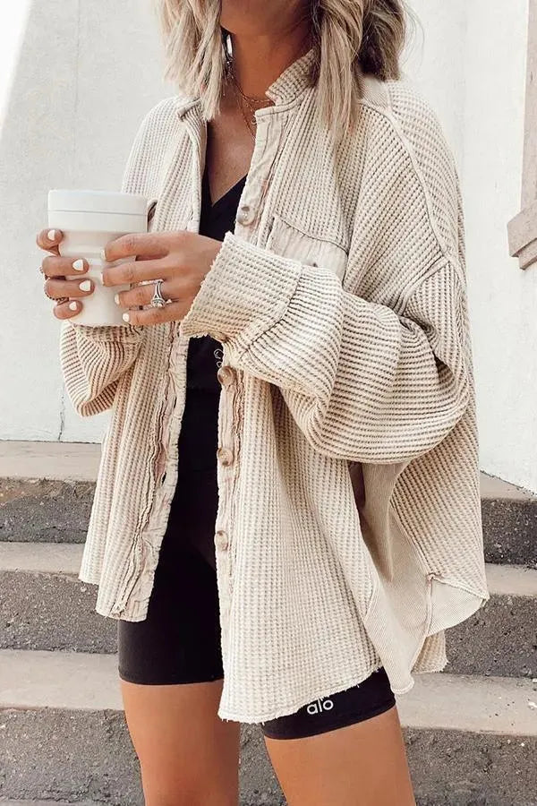 GR | Women's irregular shirt jacket