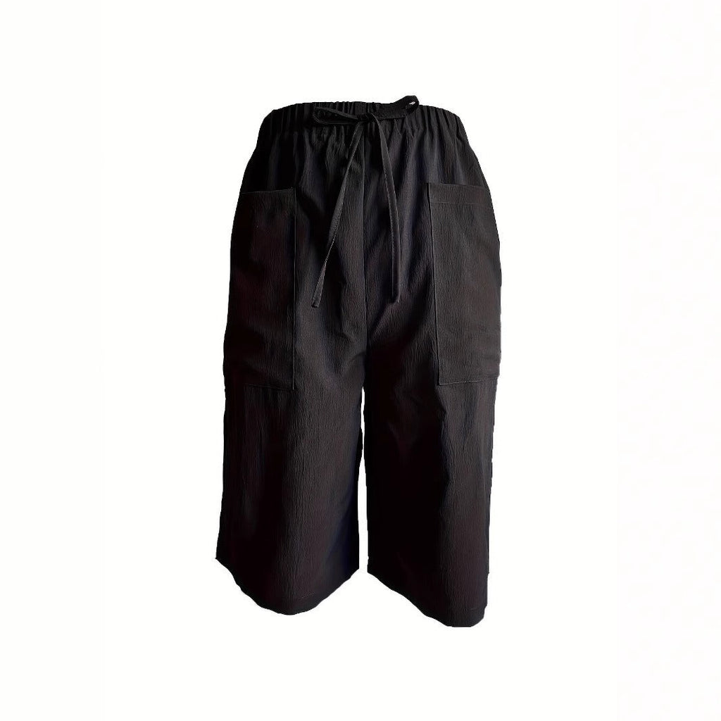 Damen lässige Culotte-Shorts mit elastischem Bund und praktischen Seitentaschen GR