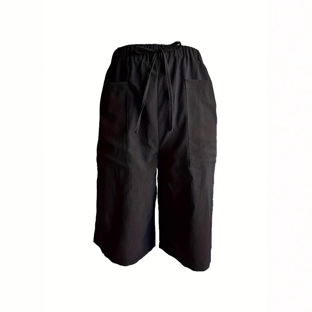Damen lässige Culotte-Shorts mit elastischem Bund und praktischen Seitentaschen GR
