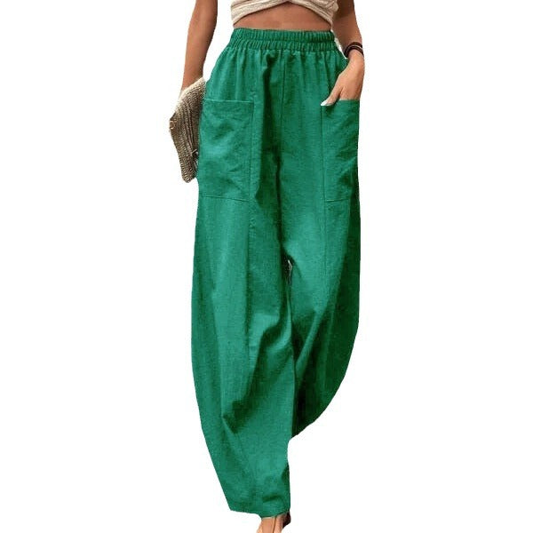 GR | Bequeme einfarbige Taschen Freizeit-Hosen