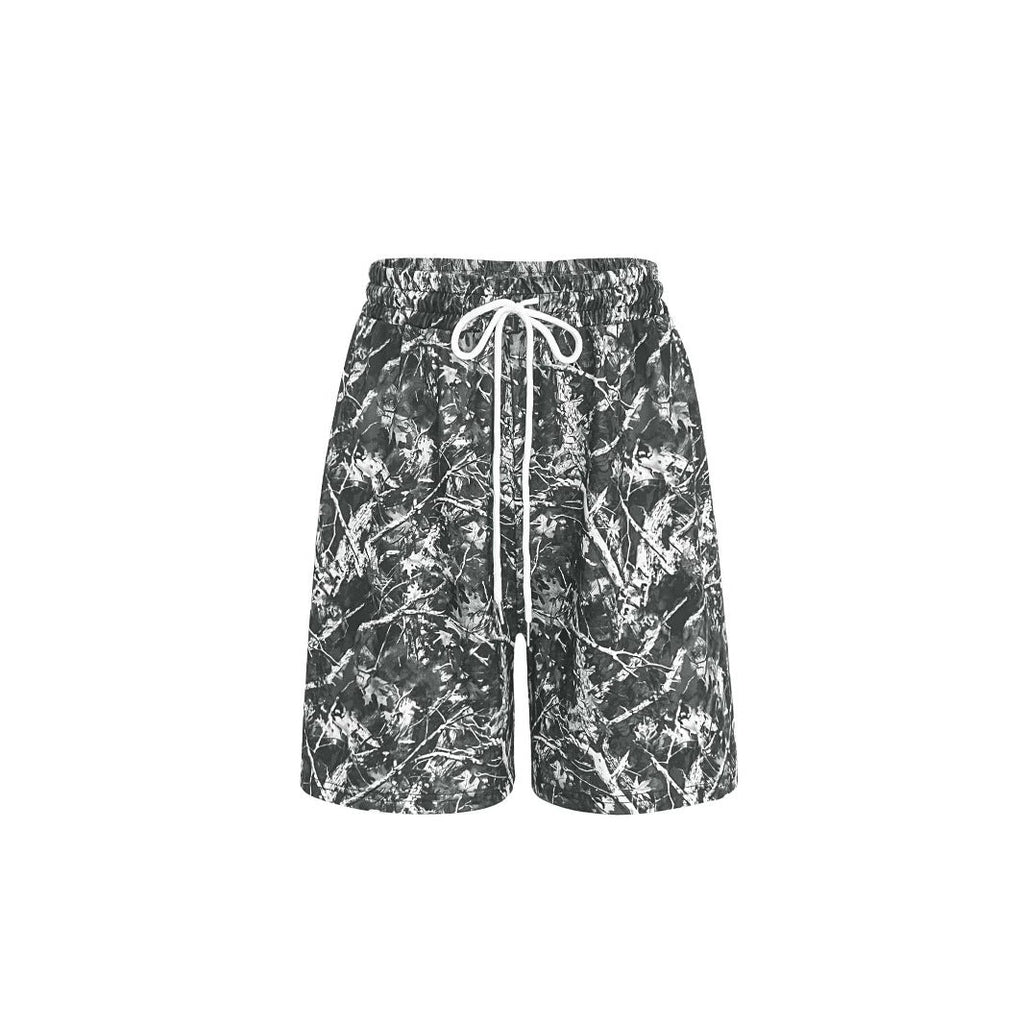 Damen Freizeit-Shorts mit stylischem Camouflage-Muster und elastischem Bund GR