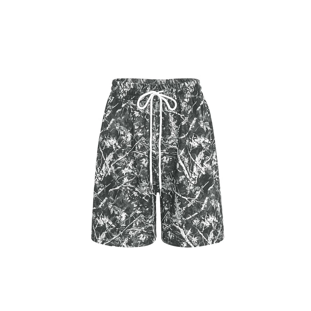 Damen Freizeit-Shorts mit stylischem Camouflage-Muster und elastischem Bund GR
