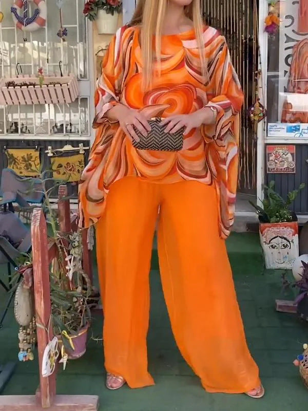 GR | Colorful Chiffon Printed Set 