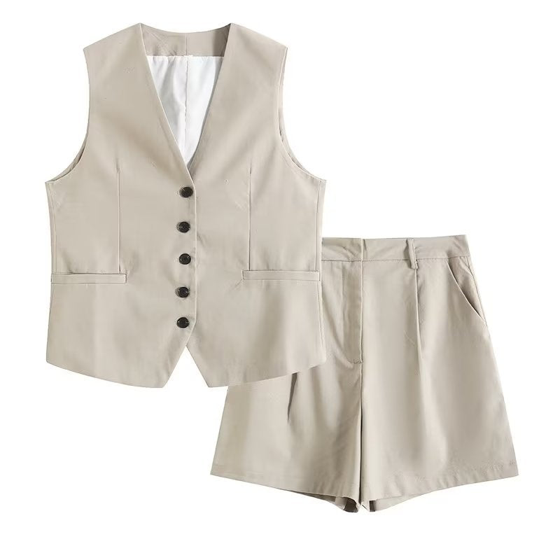 GR | Loose Vest Shorts Set