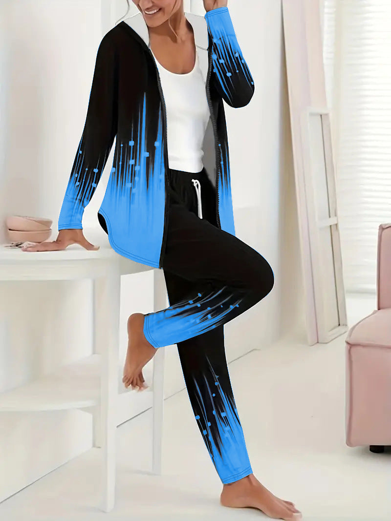 Women's tracksuit with unique gradient effects, size