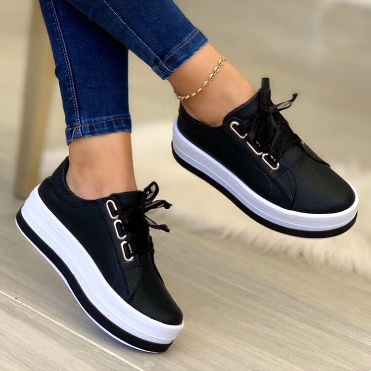 Women's comfortable platform sneakers with elegant metallic upper, size GR