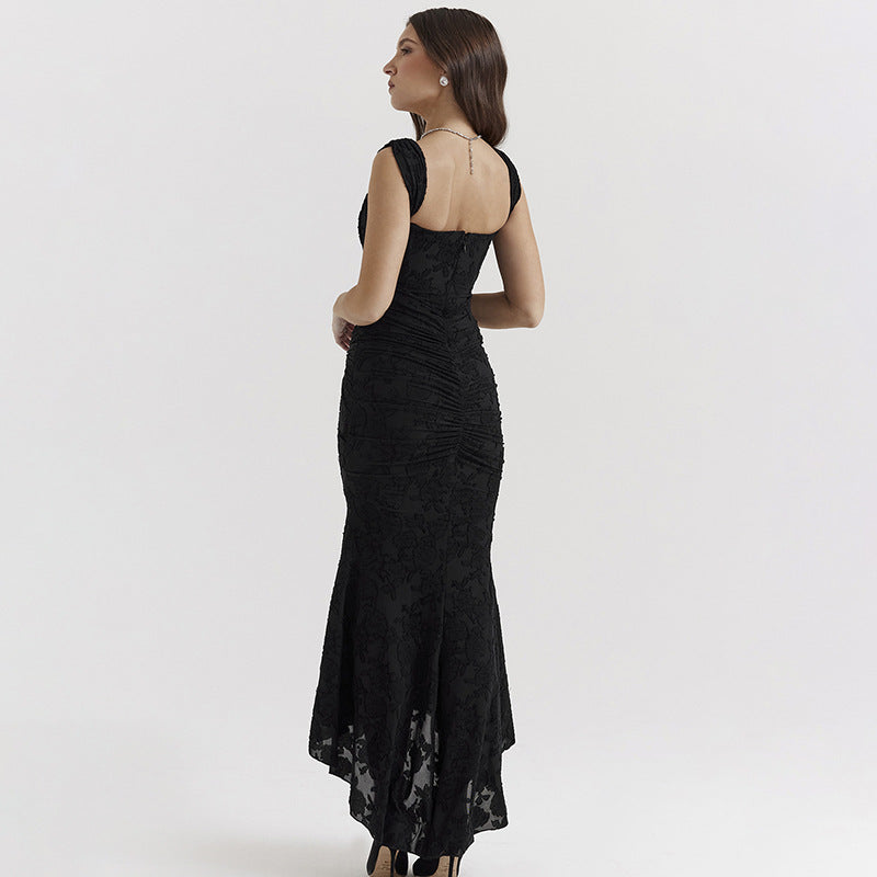 Women's sheath dress with a unique draping effect by GR