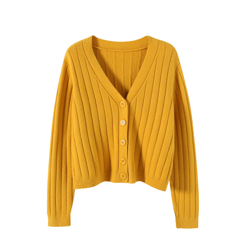 GR | Schnürgestrickter Pullover mit V-Ausschnitt für Damen