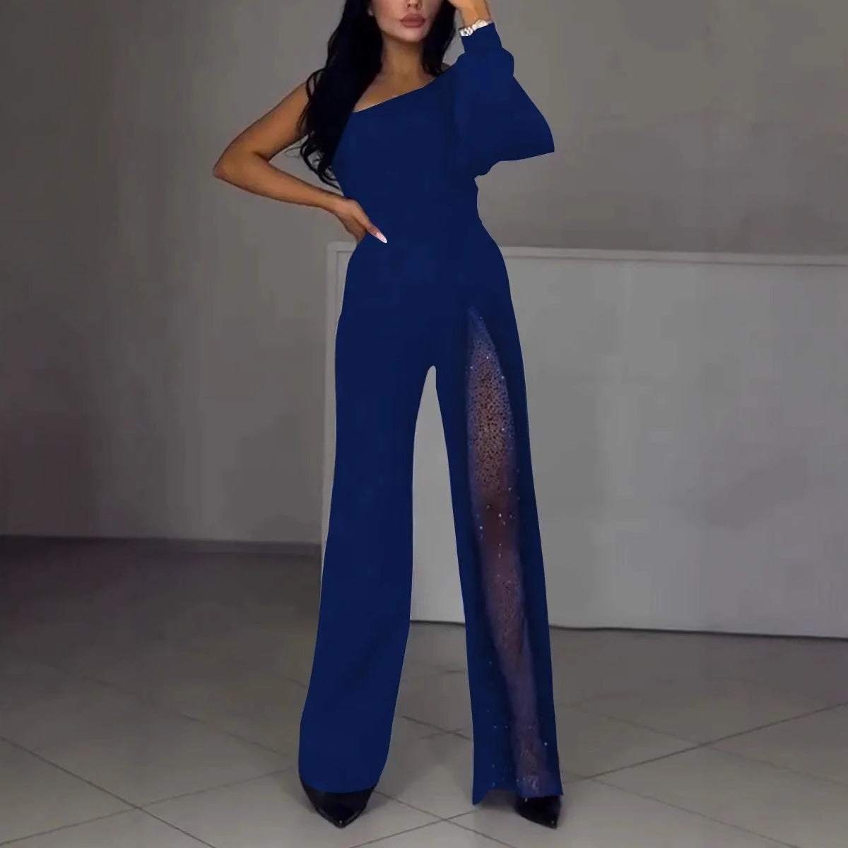 GR | Sexy one-sided high-slit jumpsuit