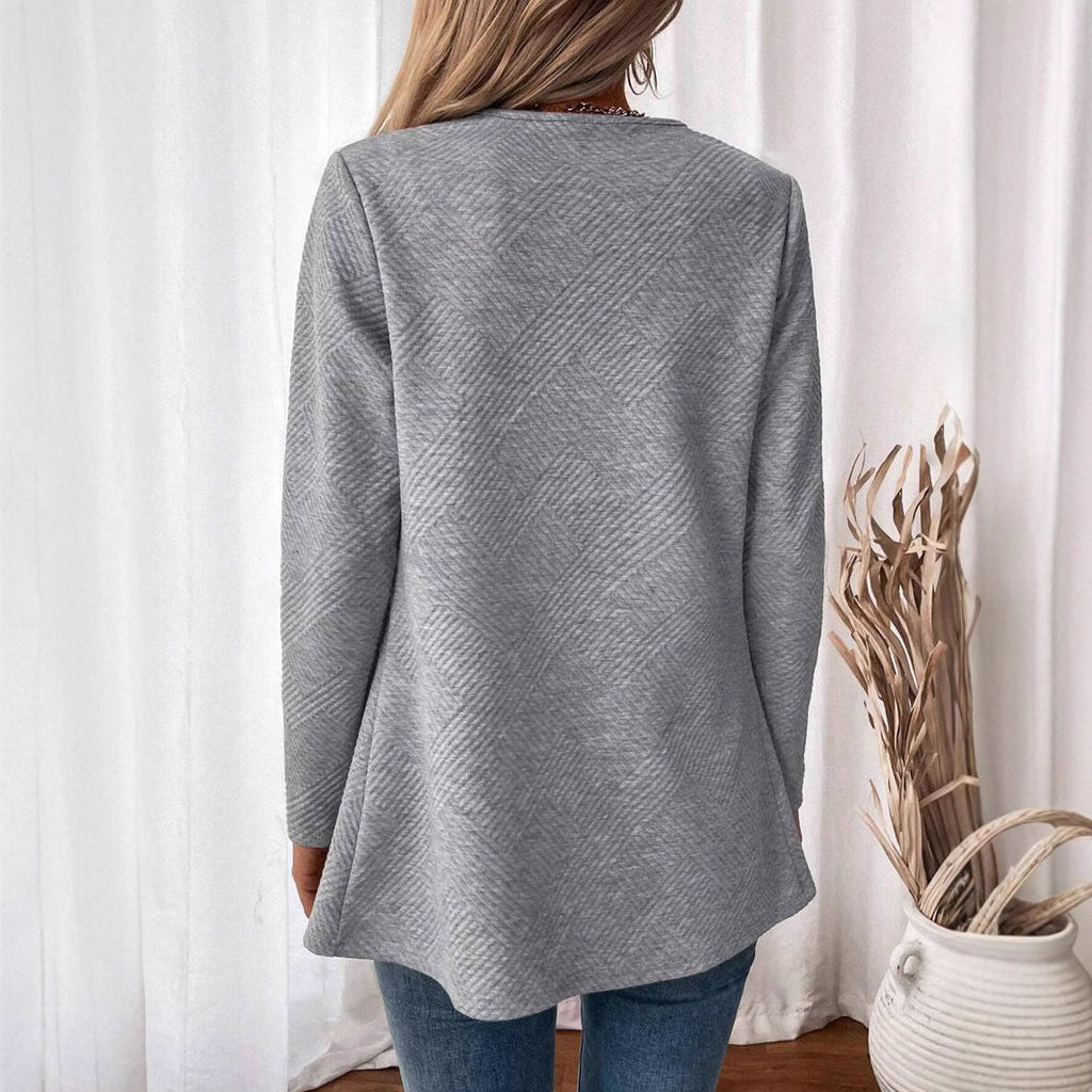 GR | Einfaches Temperament Pendeln Schlanke Passform Cardigan Jacke Oberbekleidung