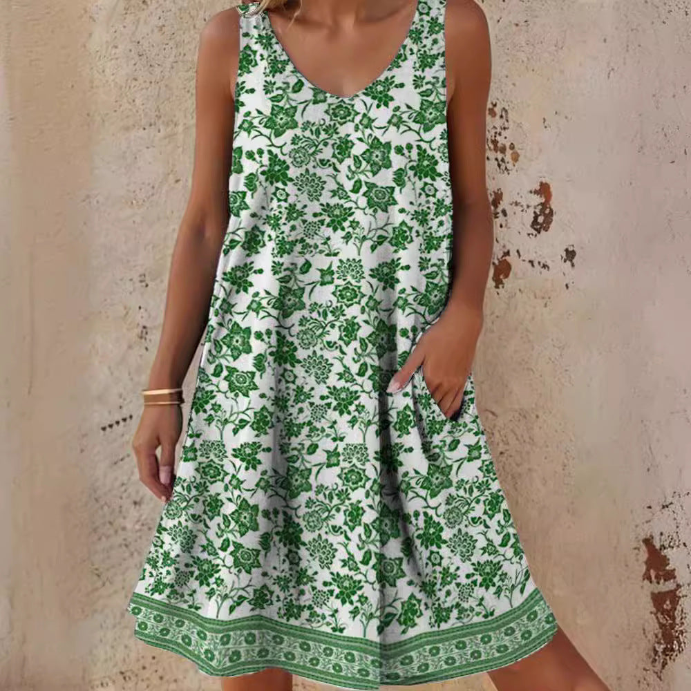 Damen Freizeitkleid mit lässigem Schnitt und floralem Design GR