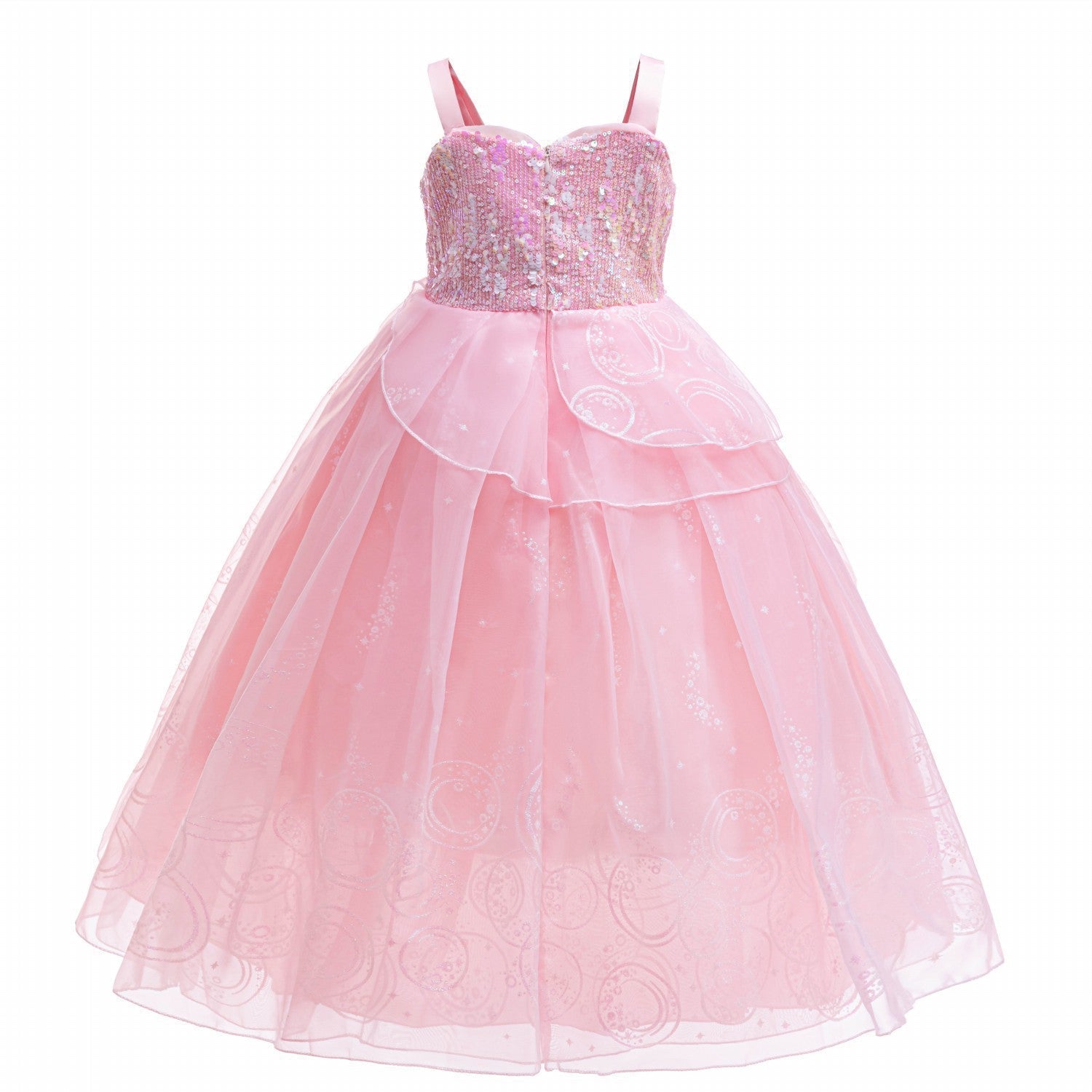 Glinda Cosplay Dress – Pink Princess Ball Gown for Girls (Wedding, Stage) Size