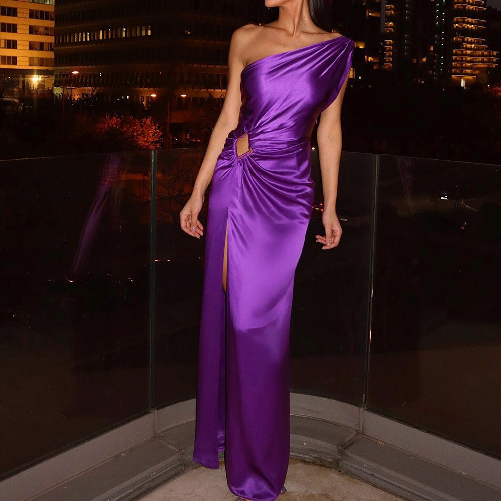 GR | Asymmetrisches Schulter-Abendkleid