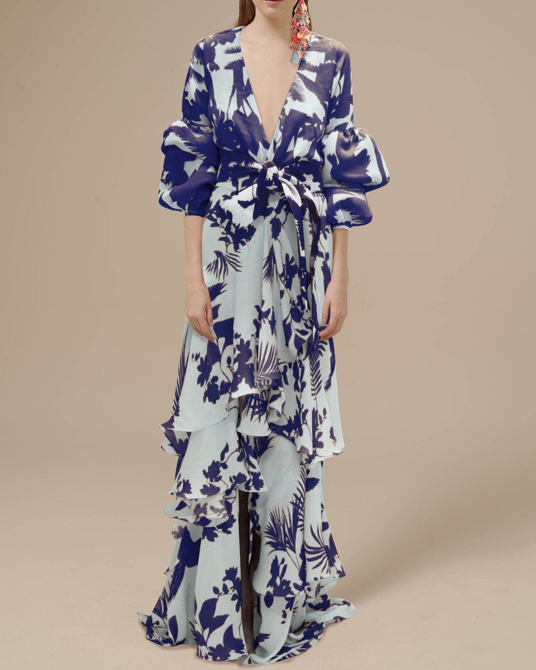 GR | Printed Chiffon Party Dress