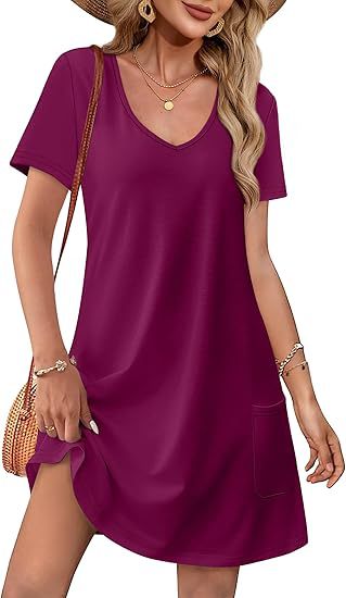 Women's Short Sleeve Casual Dress Size