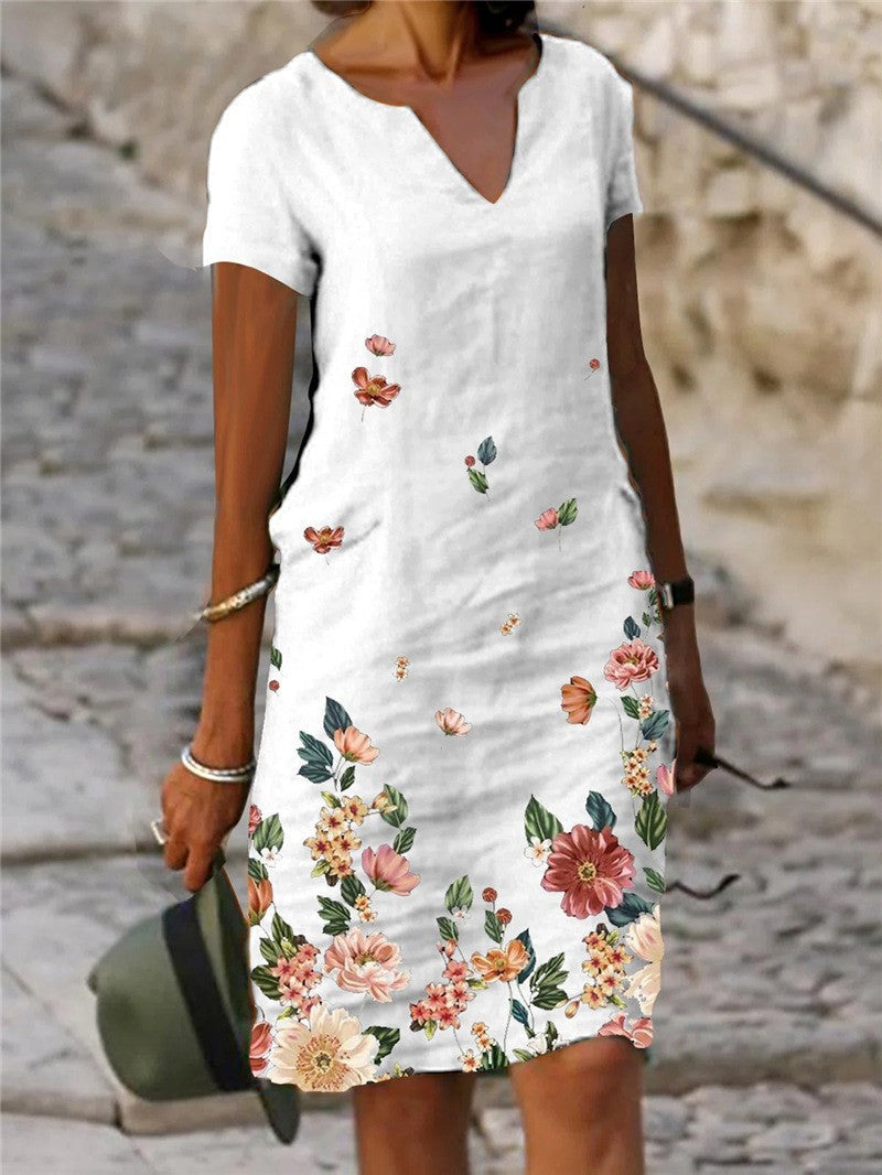 GR | Schickes Country Style Mini Kleid mit Blumen