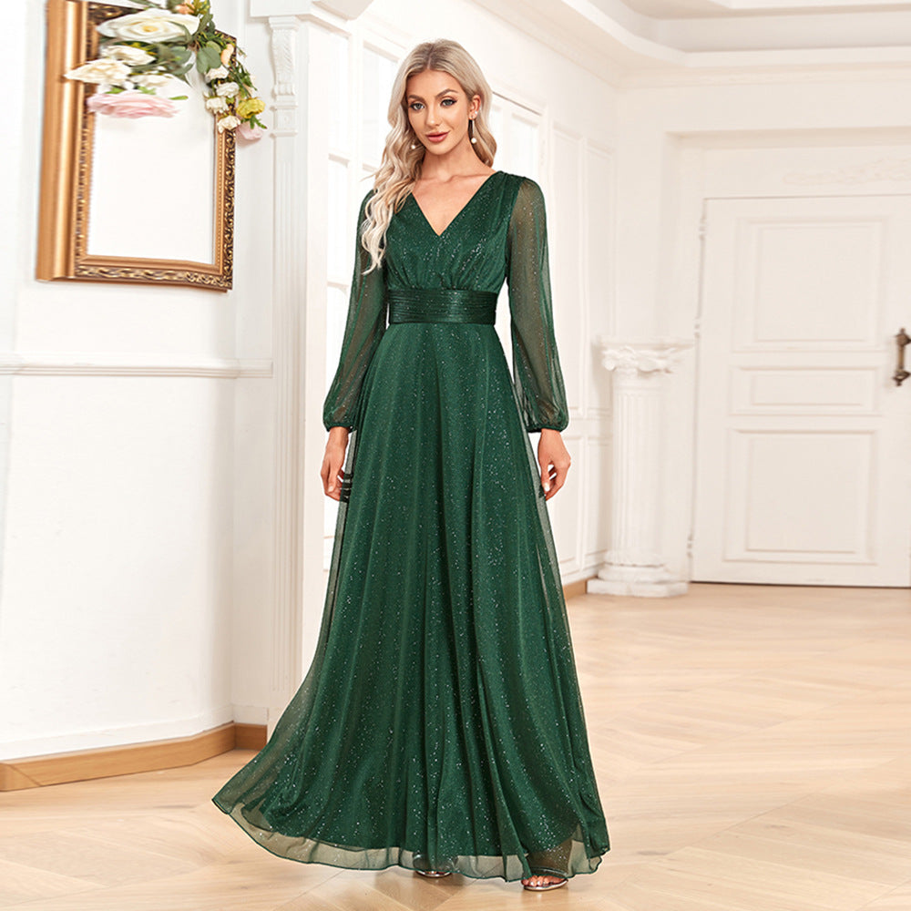 GR | Cocktail Evening Dress Kor Costumes Plus Size Long Host Solo Green Dress