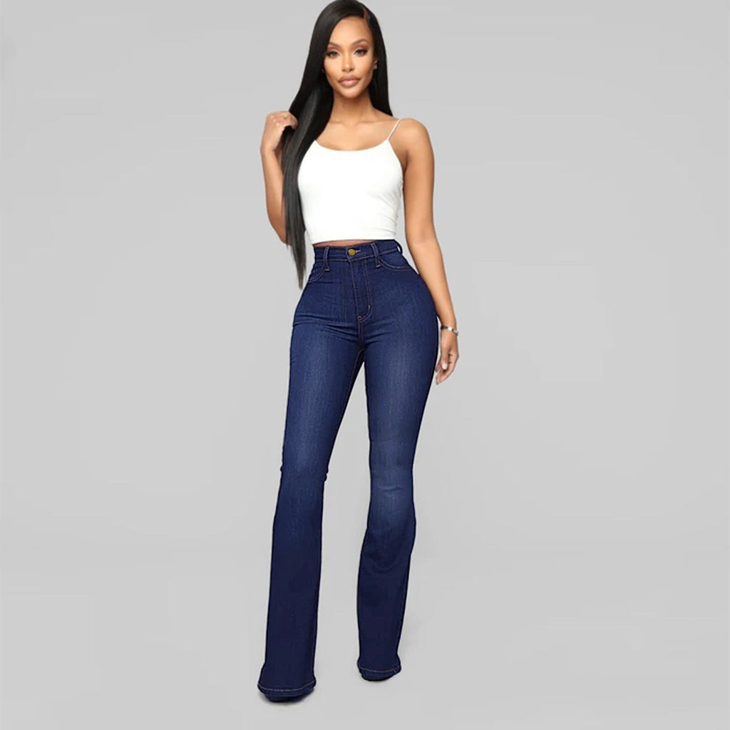 GR | Damen High Waist Demon Jeans mit geradem Bein