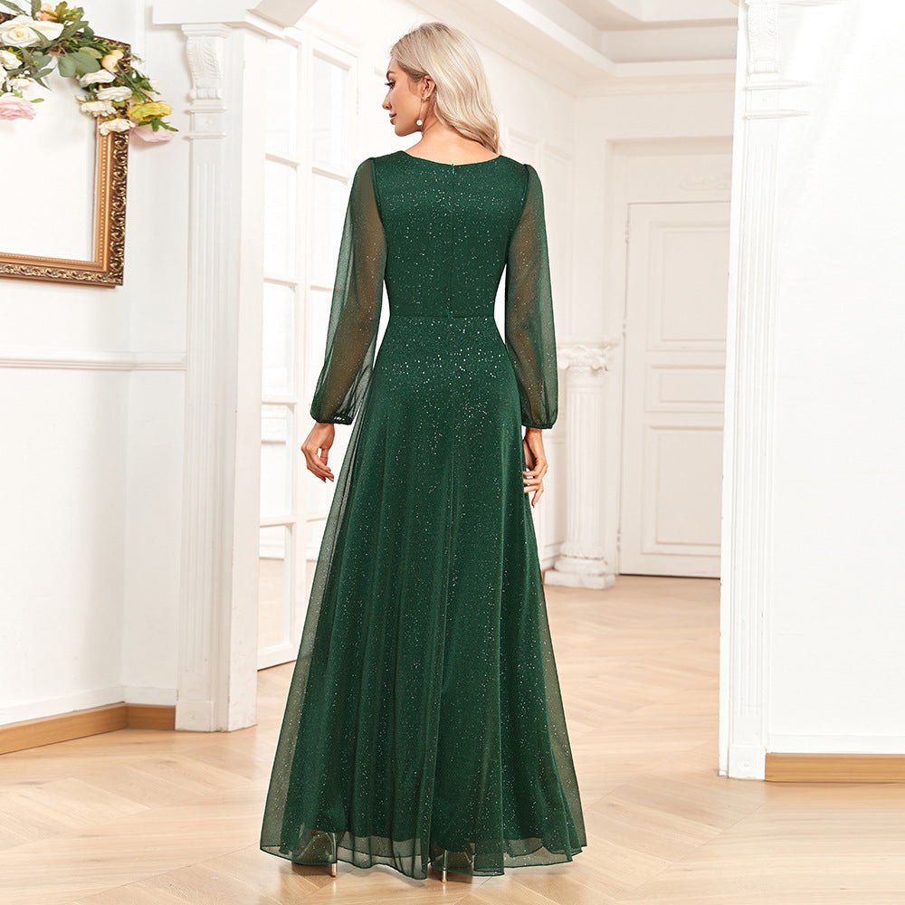 GR | Cocktail Evening Dress Kor Costumes Plus Size Long Host Solo Green Dress