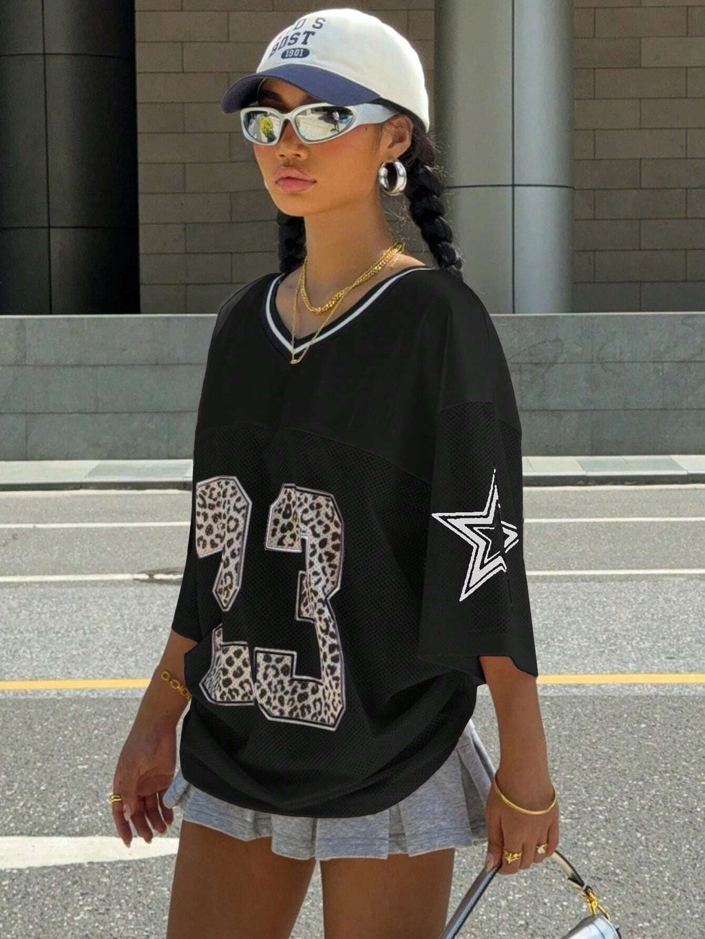 GR | Jersey Shirt with Animal Print Sporty, Trendy & Streetstyle Ready